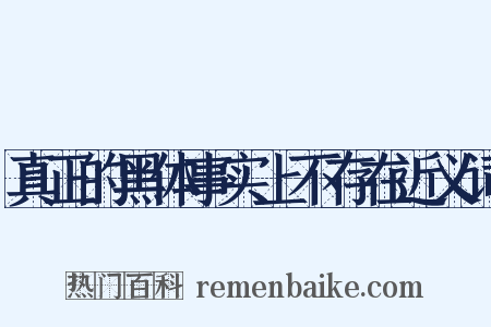 真正的黑体事实上不存在近义词是什么意思的图片